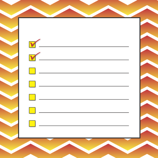 Free checklist to do activities vector