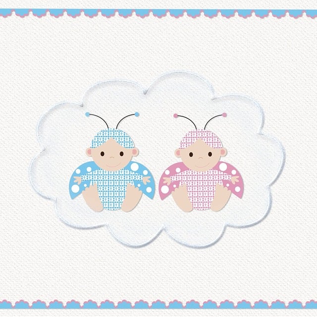 Free birth map twin illustration