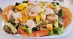 salad, seafood, prawns