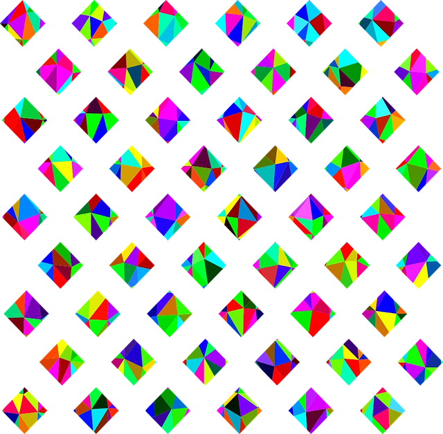 Free rainbow lattice geometric illustration