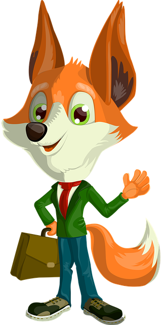 Free fox businessman male illustration
