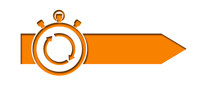 Free arrow direction stopwatch illustration