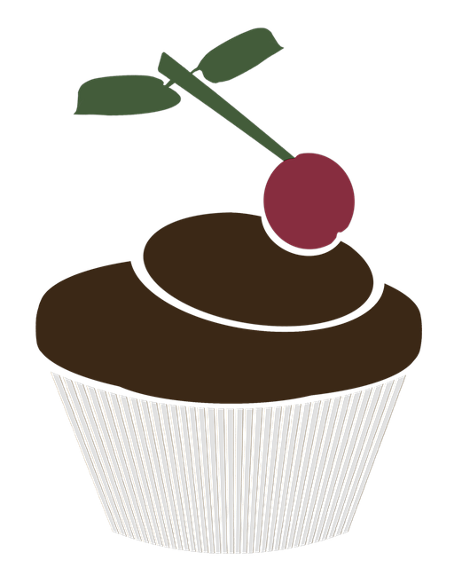 Free muffin fruit cherry vector