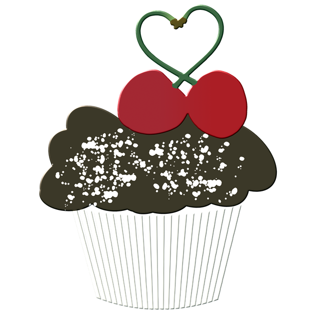 Free muffin fruit cherry vector
