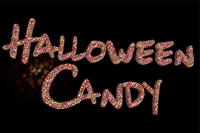 Free candy halloween text illustration