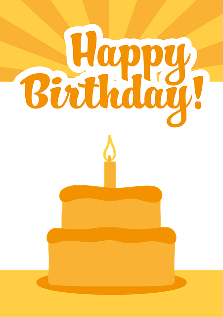 Free date of birth all good orange vector