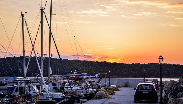 Free Sunset Greece photo and picture