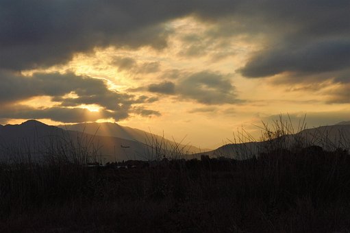 Natur, Sol, Solnedgang, Skyer