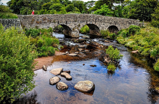 Brug, Water, Stenen, Graniet, Cornwall