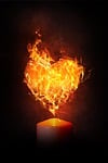 heart, fire, flame