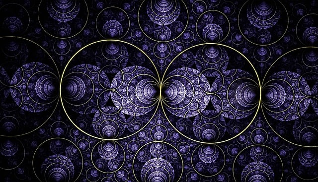 Free fractal blue decorative illustration