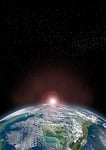 earth, horizon land, from space