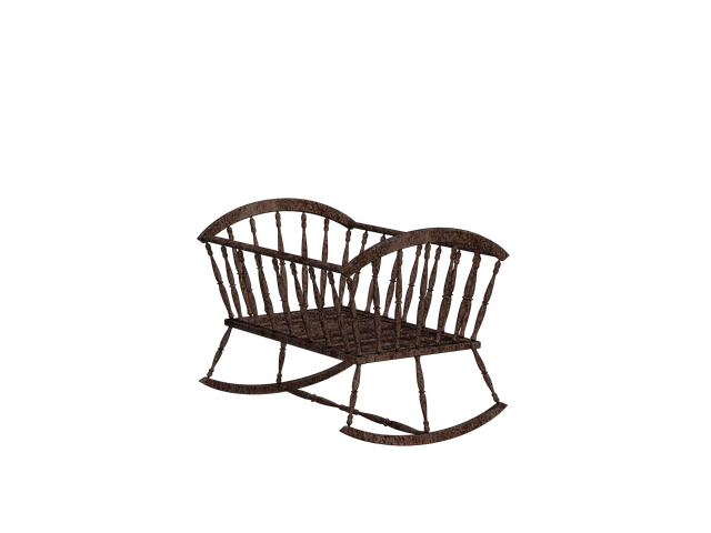 Free cradle bed cot illustration
