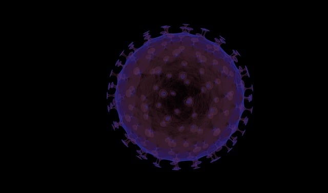 Free immunology virion epidemic illustration