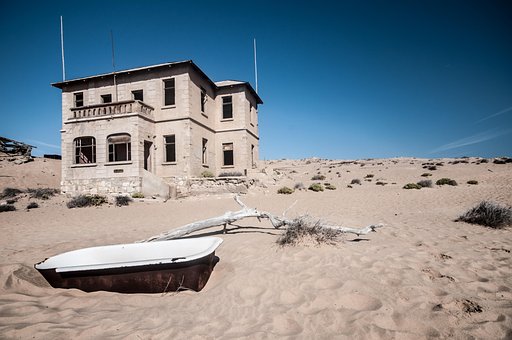 Africa, Namibia, Kolmanskop, Ghost Town