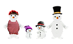 snow man, family, parents
