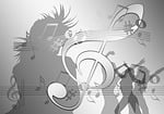 dance, music, treble clef