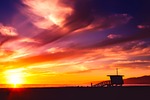 santa monica, california, sea