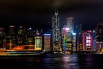 hong kong, peek, night