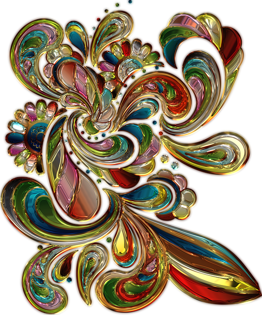 Free deco multicoloured metallizer illustration