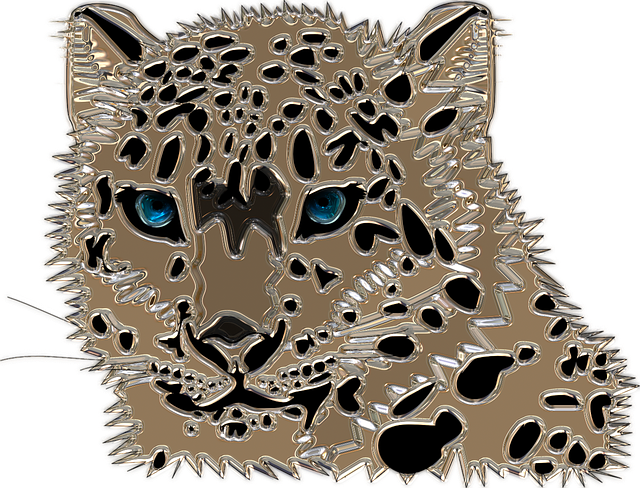 Snow Leopard, Metalizador, Arte, Vidrio