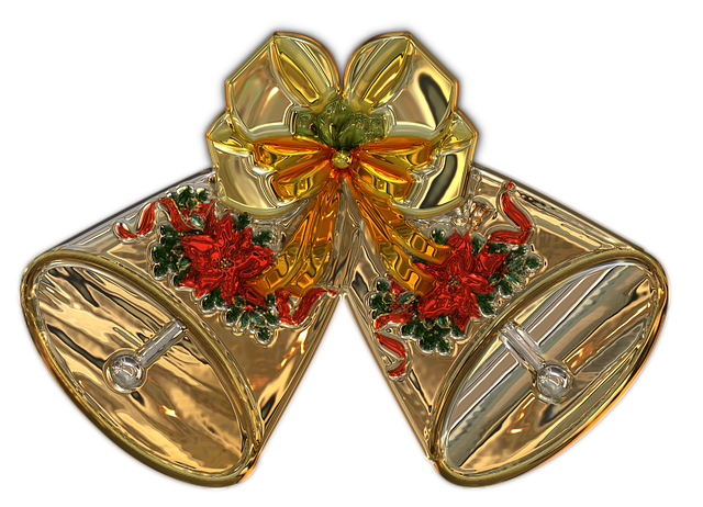 Free christmas decoration bells metallizer illustration