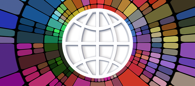 Free globe abstract centered illustration