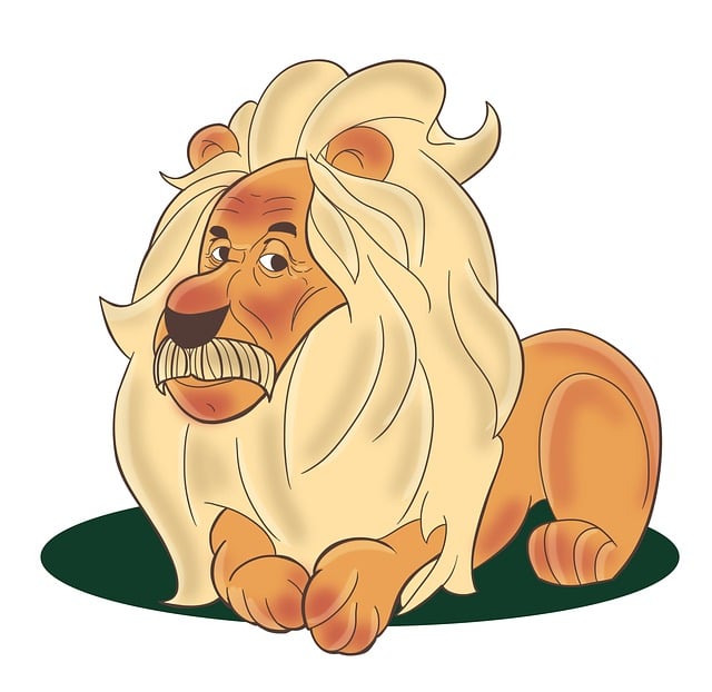 Free lion einstein animal illustration