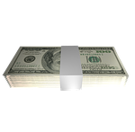dollar, bundle, banderole