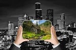 city, urban development, nature