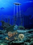 ocean, alien object, underwater
