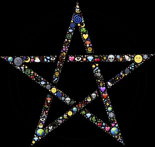 Free pentacle pentangle star illustration