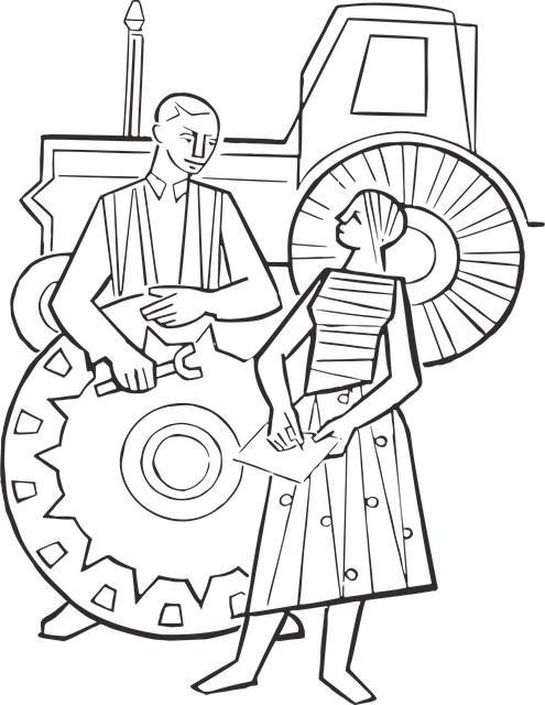 Free vintage tractor machine vector