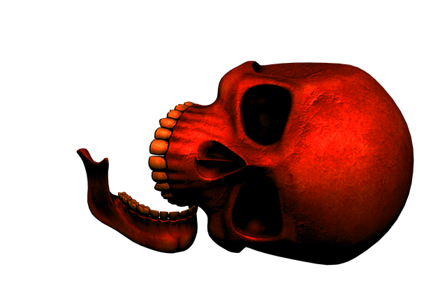 Free skull red gothic illustration