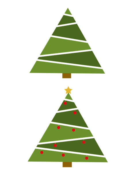 Free christmas tree tree balls illustration