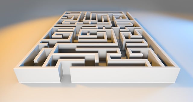 Free maze labyrinth solution illustration