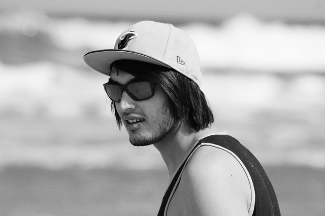 Playa, Sombrero, Vacaciones, Joven