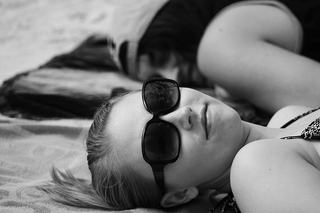 Niña, Retrato, Playa, Vacaciones, Joven