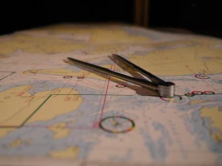 Sailing, Nautical Chart, Dividers