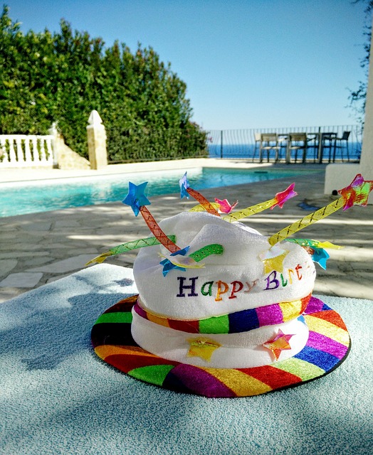 hat, candles, funny, summer, to celebrate, nature, happy birthday, postcard