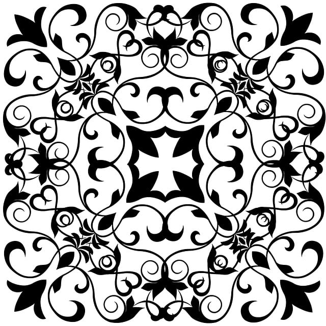 Floral, Sul, Extravagant, Alb Negru