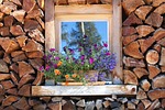 holzstapel, window, stock