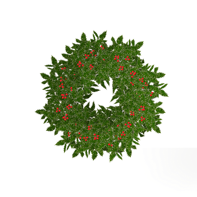 Free wreath green decoration illustration