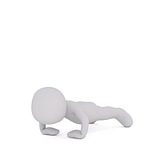 white male, 3d model, isolated