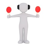white male, 3d model, isolated