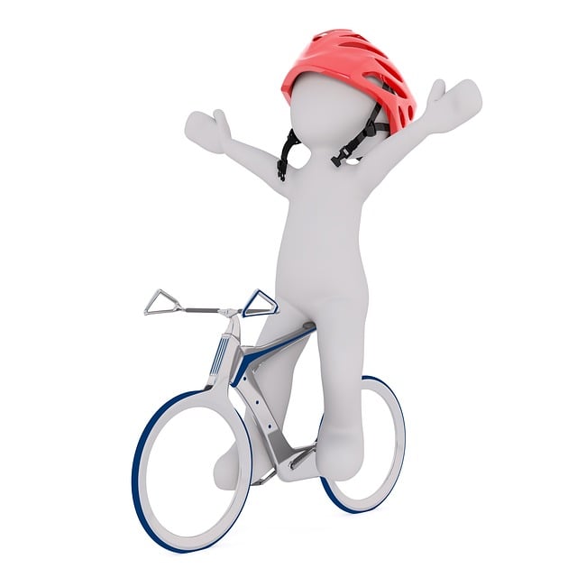Free courier backpack bicycle illustration