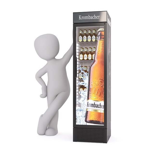 Free beer refrigerator drink illustration