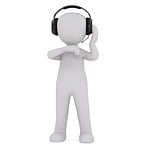 headphones, music, work