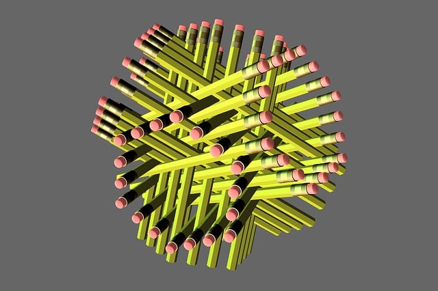 Free pencil sculpture vrml illustration