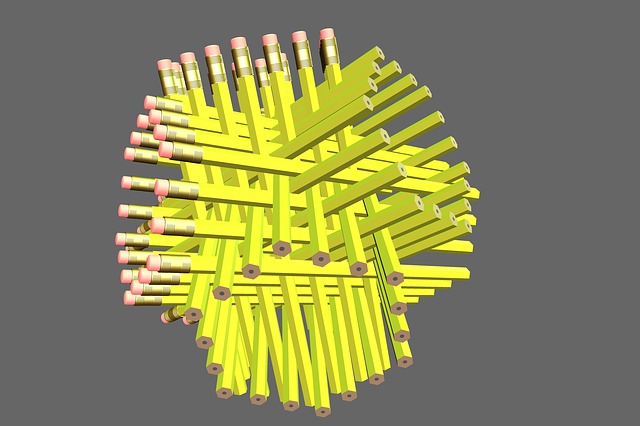 Free pencil sculpture vrml illustration